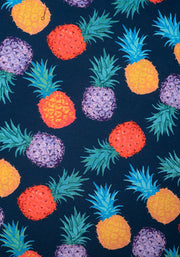 Africa Pineapple Print Midi Dress