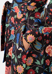 Alaia Jacobean Floral Print Midi Dress