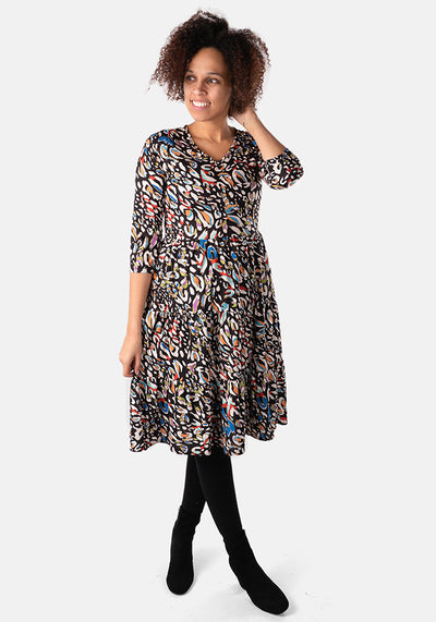 Alayna Leopard Print Tiered Hem Dress