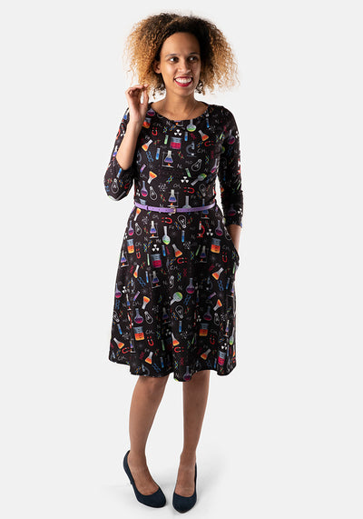 Albert Science Print Dress