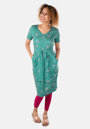 Alexi Teal Multi Spot Print Dress