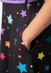 Ally Multi Coloured Star Print Dress