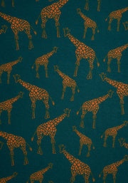 Alma Teal Giraffe Print Dress