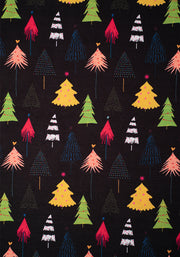 Alpine Colourful Christmas Tree Print Midi Dress