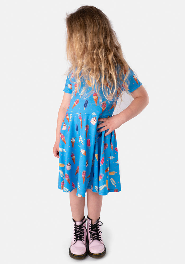 Children's Ice Cream Print Dress (Ambrosia)