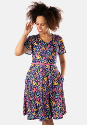 Annalise Painted Strawberry Print Dress