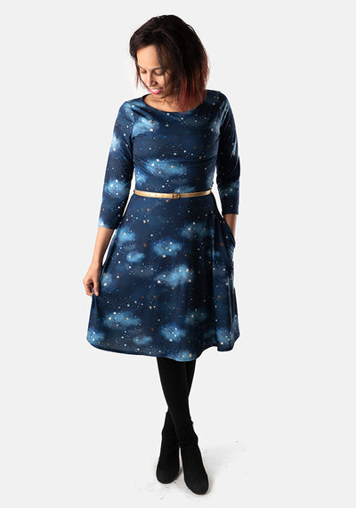 Anniki Night Sky Print Dress