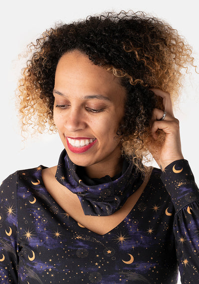 Aquarius Night Sky Print Reversible Popover