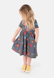 Children's Seaside Stripe Print Dress (Ariel)