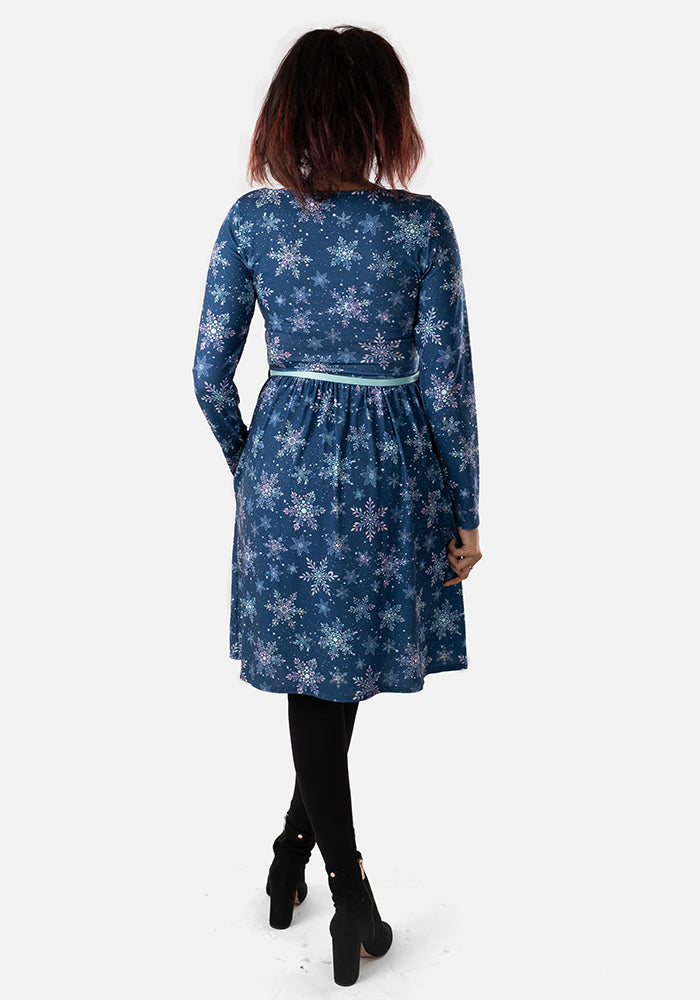 Arna Snowflake Print Dress