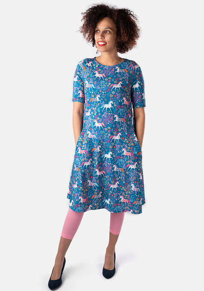 Astra Mystical Unicorn Print Dress