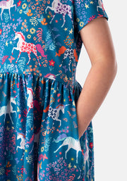Children's Mystical Unicorn Print Dress (Astra)