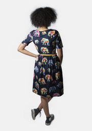 Erica Elephant Print Dress