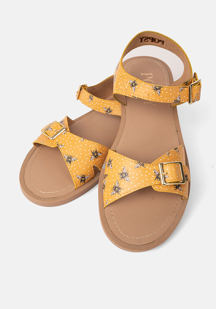 Bee Print Popsy Sandals