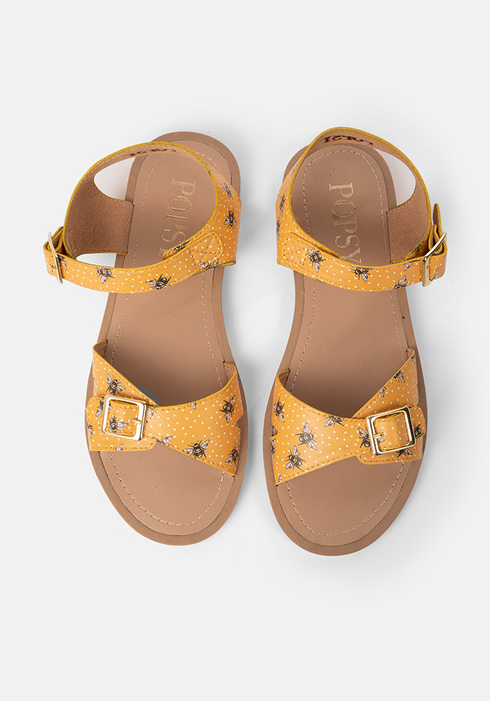 Bee Print Popsy Sandals