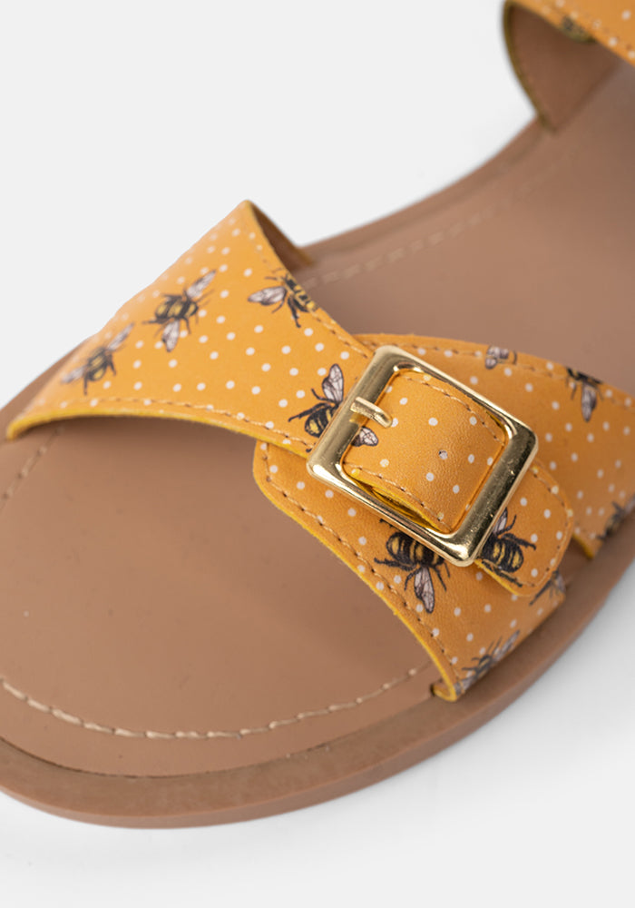 Bee Print Popsy Sandals