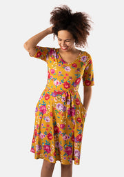 Bethel Bird Floral Print Dress
