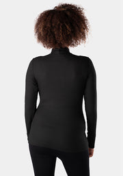 Black Polo Neck Top