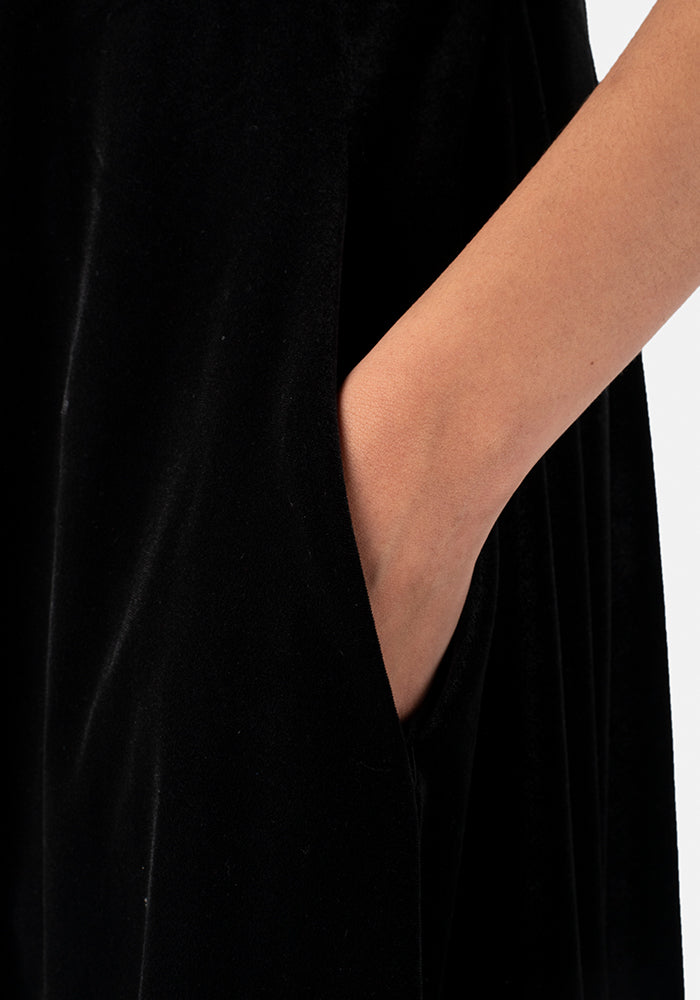 Rayne Black Velvet Dress