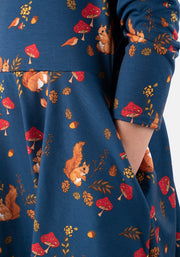 Children's Squirrels & Toadstool Print Dress (Blakely)
