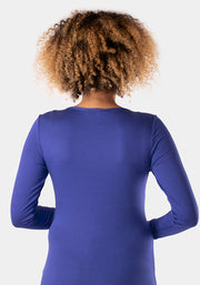 Blueberry Long Sleeve Round Neck Top