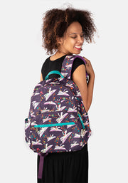 Purple Book Print Rucksack