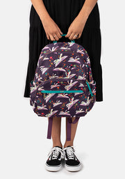 Purple Book Print Rucksack