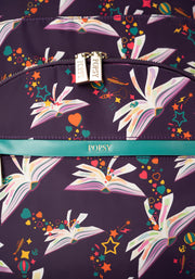 Purple Book Print Rucksack