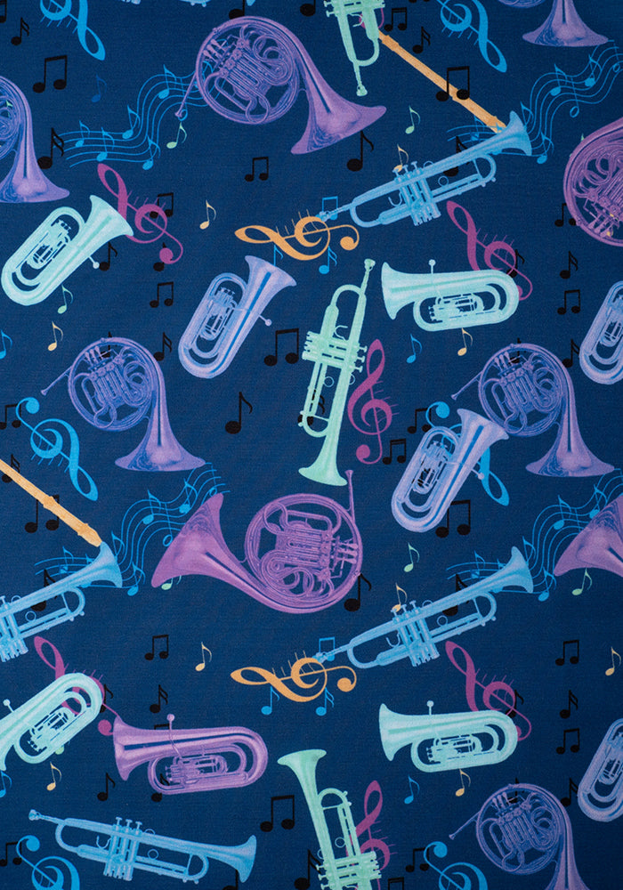 Bria Trumpets Print Dress