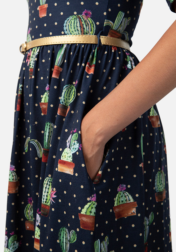 Karen Cactus Print Dress