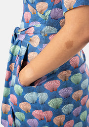 Calico Scallops Shells Print Dress