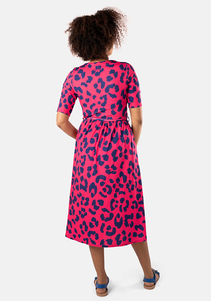 Calista Animal Print Midi Dress