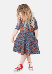 Children's Ladybird Print Dress (Carmel)