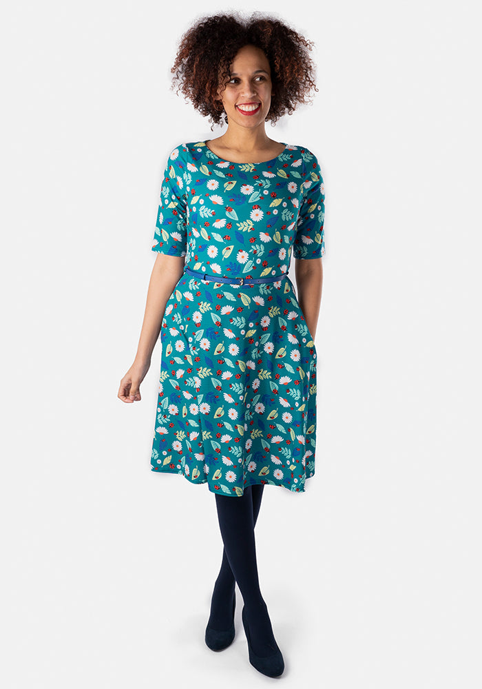 Carrie Ann Ladybird & Leaf Print Dress