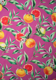 Carys Oranges & Lemon Print Midi Dress