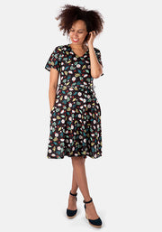 Cassie Ladybirds & Leaves Print Dress