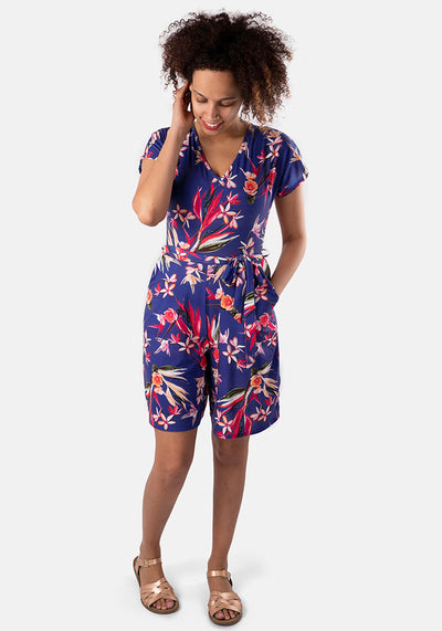 Cataleya Tropical Floral Print Playsuit
