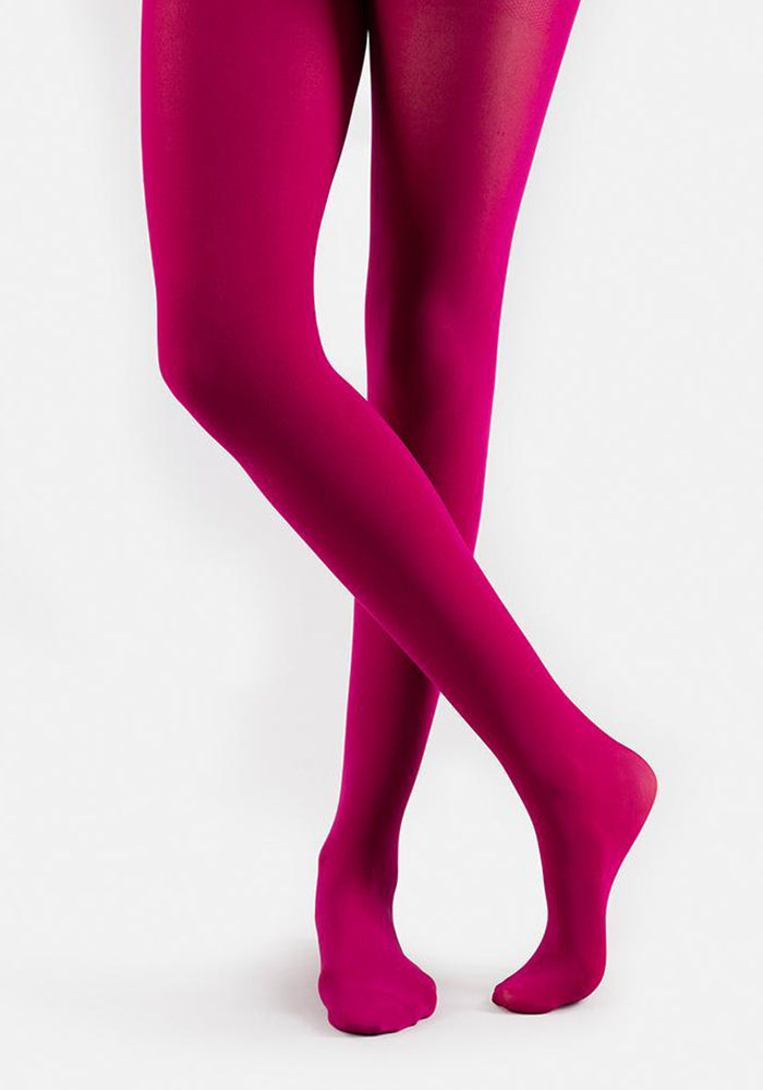 Front view of Premium 80 Denier Tights Cerise