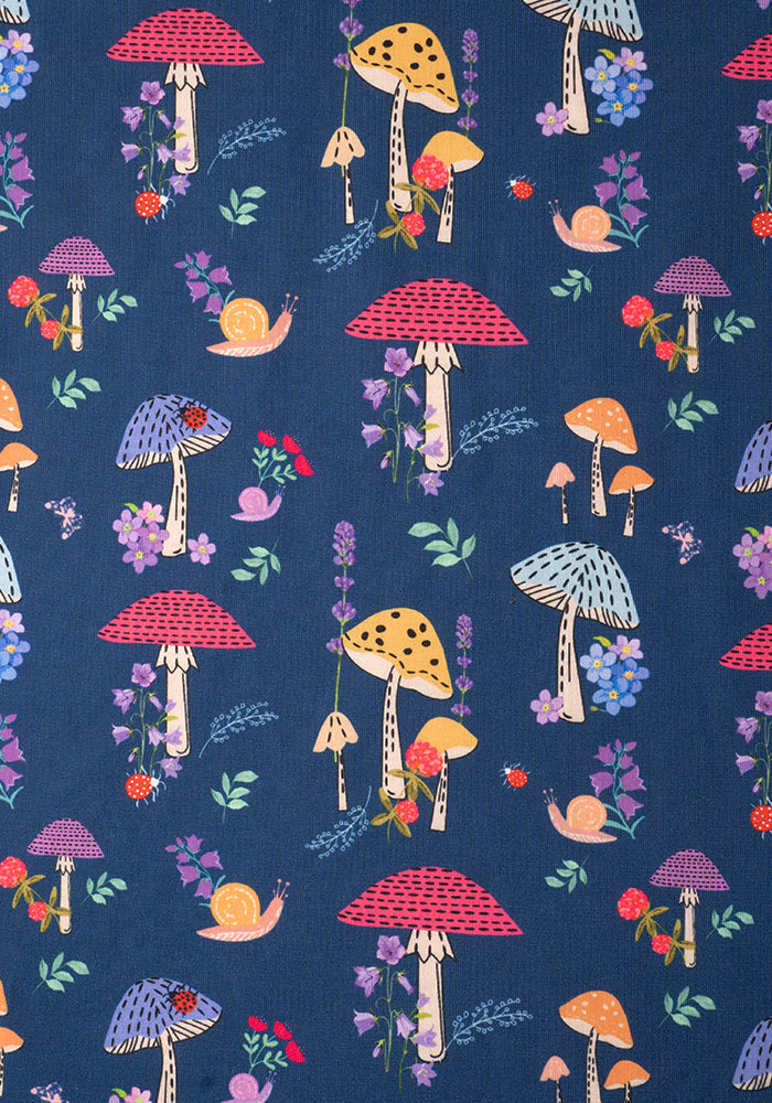 Children's Mushroom Print Dress (Chanterelle)