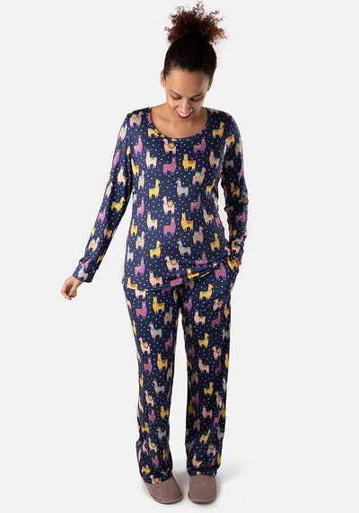 Charmaine Llama Print Pyjama Set