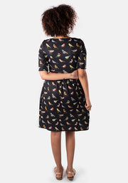 Chris Garden Bird Print Dress