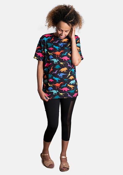 Clark Dinosaur Print Unisex Adults T-Shirt