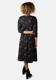 Claudette Spot Print Midi Dress