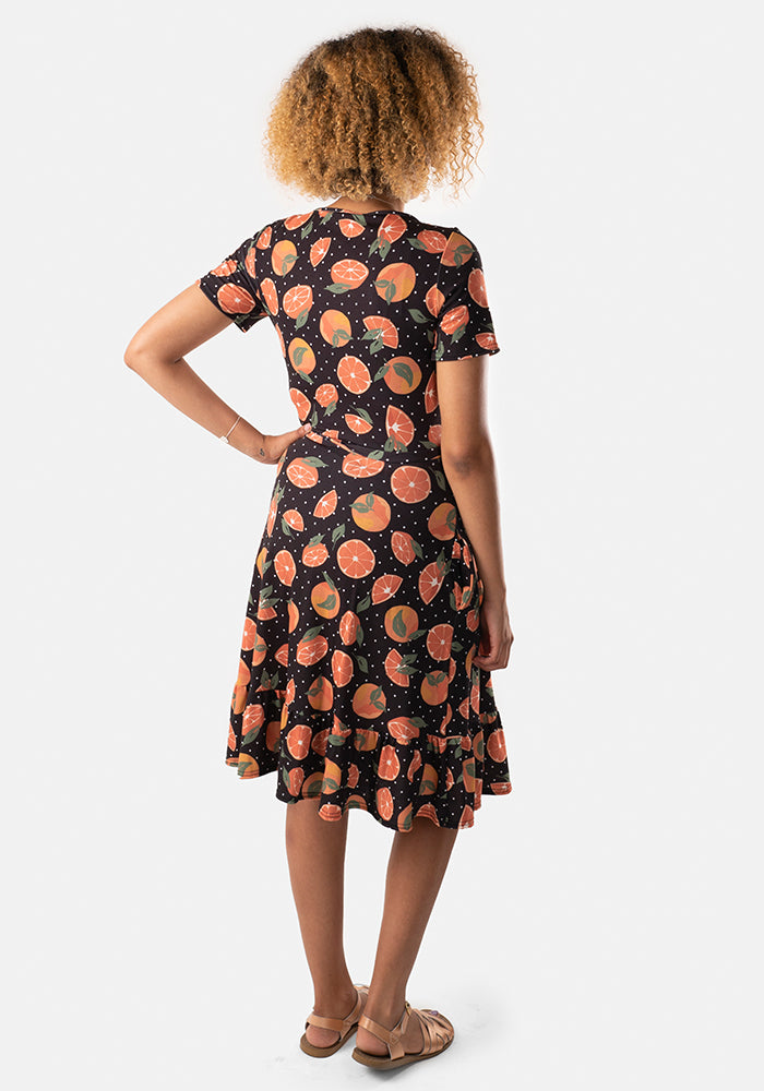 Clem Oranges & Polkadot Print Dress