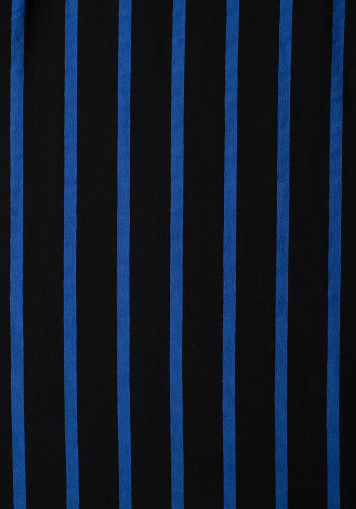 Clemmie Black & Cobalt Stripe Dress