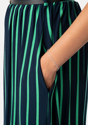 Clemmie Green & Navy Stripe Dress