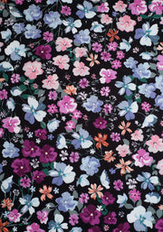 Constance Purple Ditsy Floral Print Dress