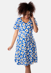 Cordelia Vintage Daisy Print Dress