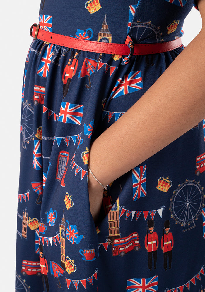 Countessa Celebrate London Print Dress