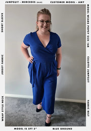 Mercedes Royal Blue Culotte Jumpsuit